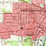 United States Geological Survey Connersville, IN (1972, 24000-Scale) digital map