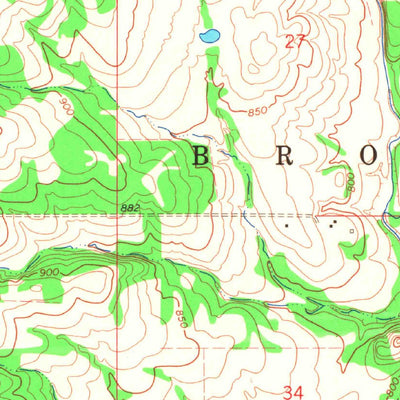 United States Geological Survey Connerville NE, OK (1967, 24000-Scale) digital map