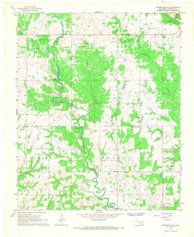 United States Geological Survey Connerville SE, OK (1967, 24000-Scale) digital map