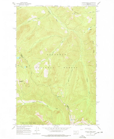 United States Geological Survey Connor Creek, MT (1965, 24000-Scale) digital map