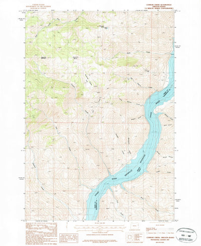 United States Geological Survey Connor Creek, OR-ID (1987, 24000-Scale) digital map