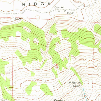 United States Geological Survey Connor Ridge, ID (1968, 24000-Scale) digital map