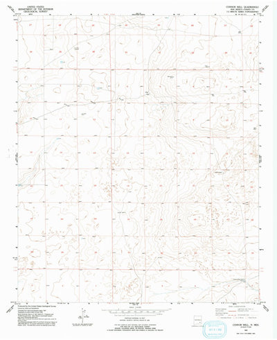 United States Geological Survey Connor Well, NM (1952, 24000-Scale) digital map