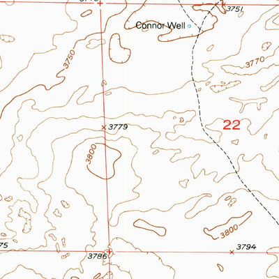 United States Geological Survey Connor Well, NM (1952, 24000-Scale) digital map