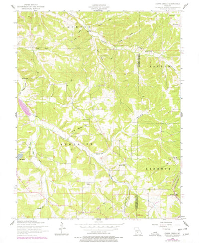 United States Geological Survey Conns Creek, MO (1954, 24000-Scale) digital map