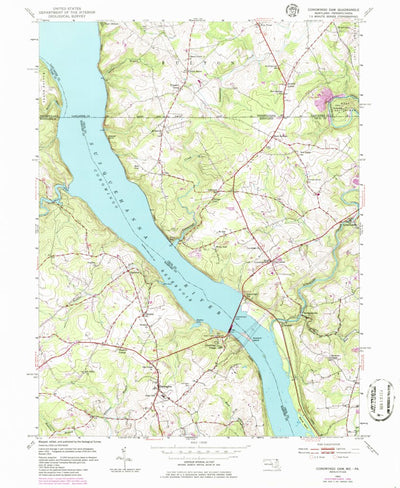 United States Geological Survey Conowingo Dam, MD-PA (1953, 24000-Scale) digital map