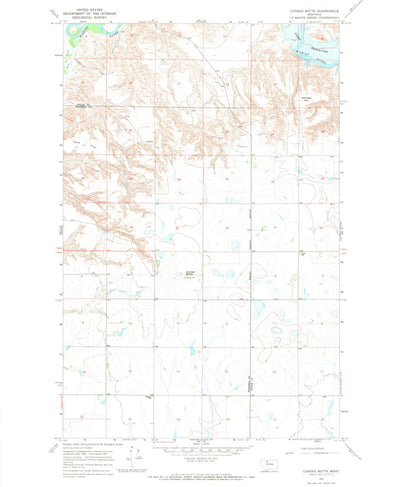 United States Geological Survey Conrad Butte, MT (1967, 24000-Scale) digital map