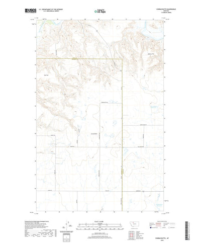 United States Geological Survey Conrad Butte, MT (2020, 24000-Scale) digital map