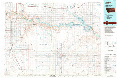 United States Geological Survey Conrad, MT (1984, 100000-Scale) digital map