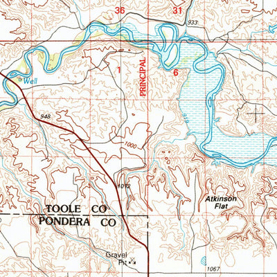 United States Geological Survey Conrad, MT (1984, 100000-Scale) digital map