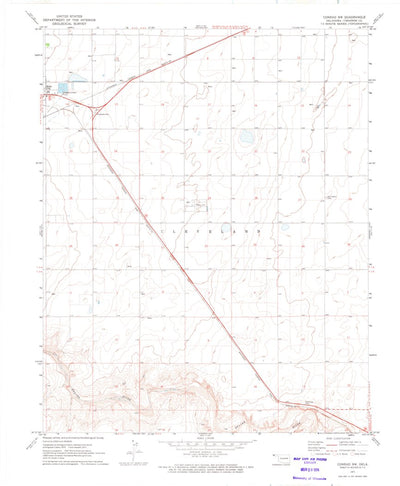 United States Geological Survey Conrad NW, OK (1971, 24000-Scale) digital map