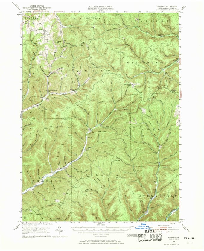 Conrad, PA (1947, 62500-Scale) Map by United States Geological Survey ...