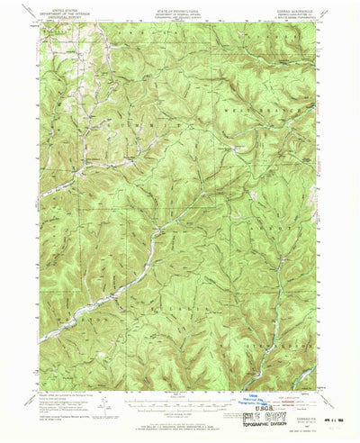 United States Geological Survey Conrad, PA (1947, 62500-Scale) digital map