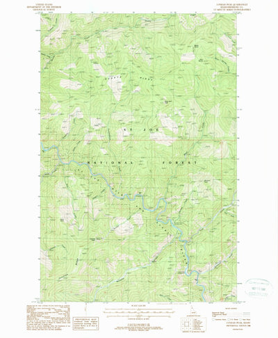 United States Geological Survey Conrad Peak, ID (1988, 24000-Scale) digital map
