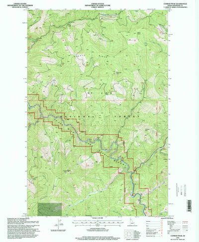 United States Geological Survey Conrad Peak, ID (1995, 24000-Scale) digital map