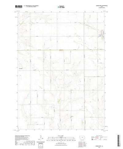 United States Geological Survey Conrad West, IA (2022, 24000-Scale) digital map