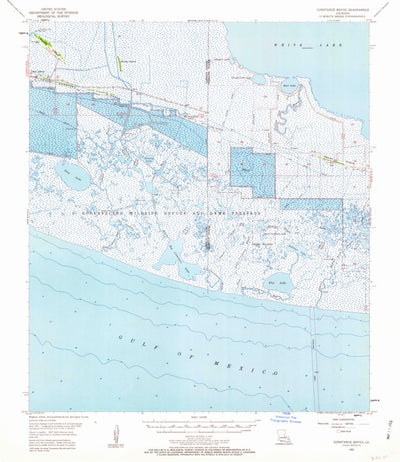 United States Geological Survey Constance Bayou, LA (1955, 62500-Scale) digital map