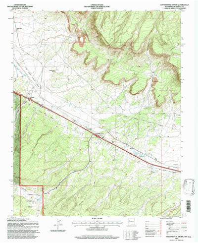 United States Geological Survey Continental Divide, NM (1995, 24000-Scale) digital map