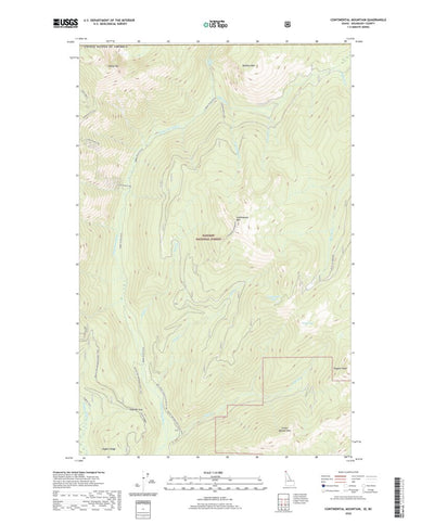 United States Geological Survey Continental Mountain, ID (2020, 24000-Scale) digital map