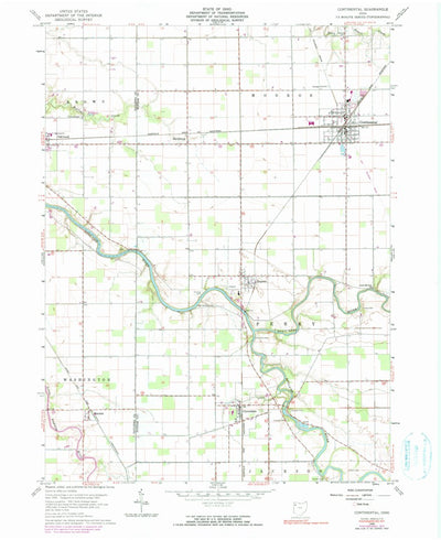 United States Geological Survey Continental, OH (1960, 24000-Scale) digital map