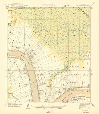 United States Geological Survey Convent, LA (1946, 31680-Scale) digital map