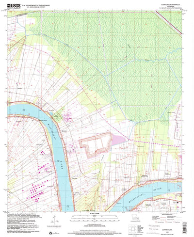 United States Geological Survey Convent, LA (1999, 24000-Scale) digital map
