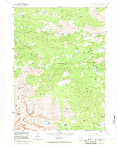 United States Geological Survey Cony Mountain, WY (1953, 24000-Scale) digital map