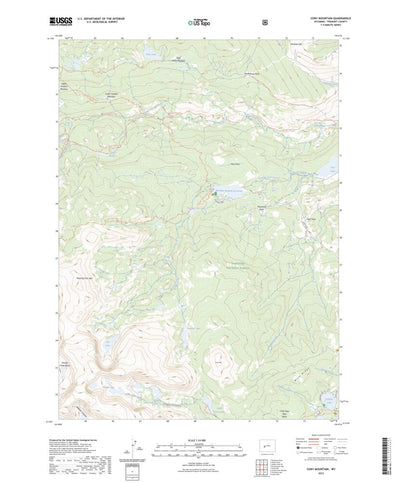 United States Geological Survey Cony Mountain, WY (2023, 24000-Scale) digital map