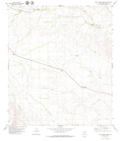United States Geological Survey Cook Creek North, TX (1979, 24000-Scale) digital map