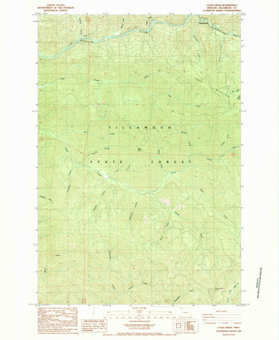 United States Geological Survey Cook Creek, OR (1984, 24000-Scale) digital map