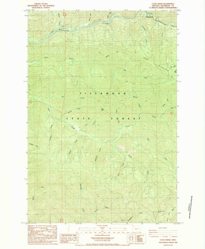 United States Geological Survey Cook Creek, OR (1984, 24000-Scale) digital map