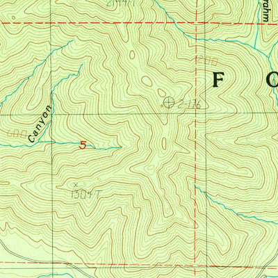 United States Geological Survey Cook Creek, OR (1984, 24000-Scale) digital map