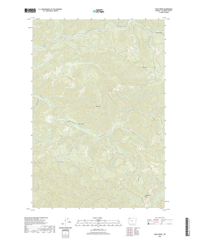 United States Geological Survey Cook Creek, OR (2020, 24000-Scale) digital map