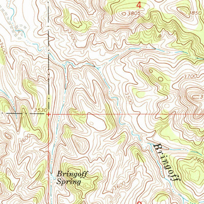 United States Geological Survey Cook Creek Reservoir, MT (1966, 24000-Scale) digital map