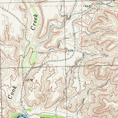 United States Geological Survey Cook Creek South, TX (1979, 24000-Scale) digital map