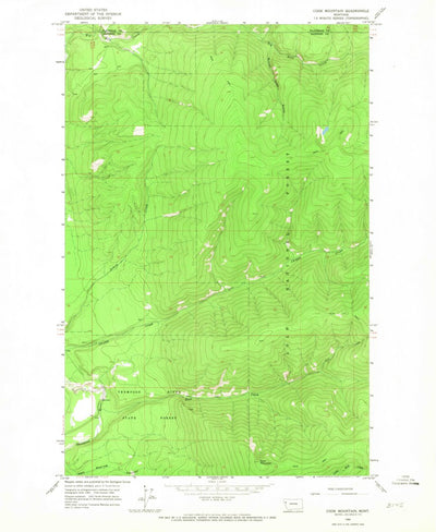 United States Geological Survey Cook Mountain, MT (1964, 24000-Scale) digital map