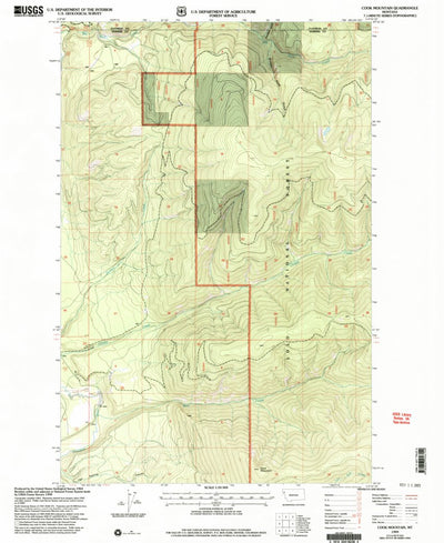 United States Geological Survey Cook Mountain, MT (1999, 24000-Scale) digital map