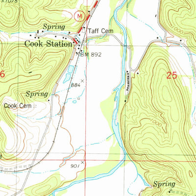 United States Geological Survey Cook Station, MO (1978, 24000-Scale) digital map