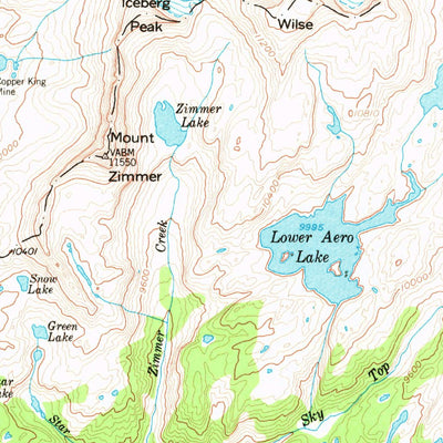United States Geological Survey Cooke City, MT-WY (1956, 62500-Scale) digital map