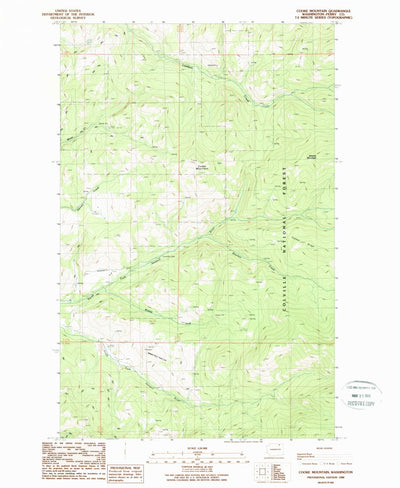 United States Geological Survey Cooke Mountain, WA (1988, 24000-Scale) digital map