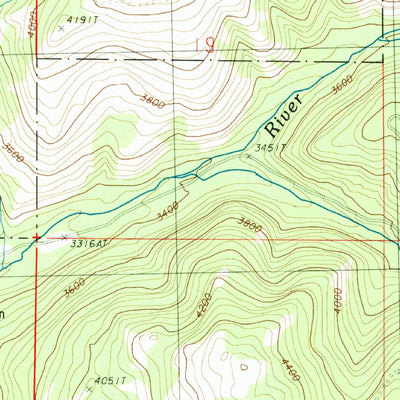 United States Geological Survey Cooke Mountain, WA (1988, 24000-Scale) digital map