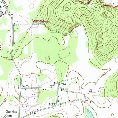 United States Geological Survey Cookeville East, TN (1953, 24000-Scale) digital map