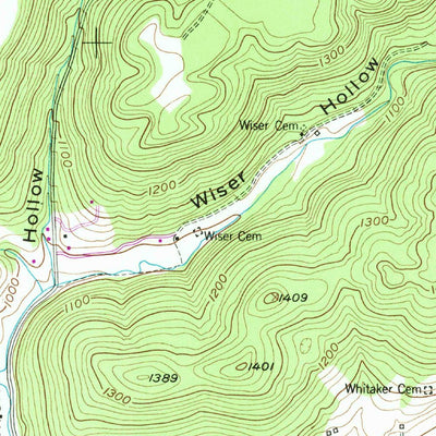 United States Geological Survey Cookeville East, TN (1953, 24000-Scale) digital map