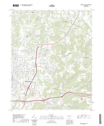 United States Geological Survey Cookeville East, TN (2022, 24000-Scale) digital map