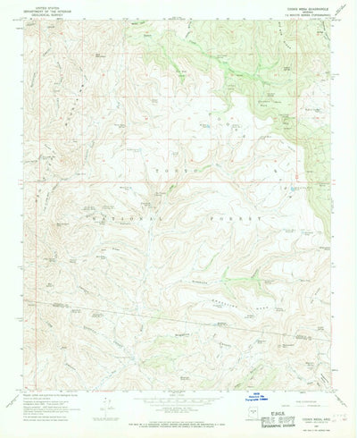 United States Geological Survey Cooks Mesa, AZ (1967, 24000-Scale) digital map