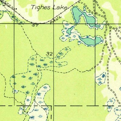 United States Geological Survey Cooks, MI (1931, 31680-Scale) digital map