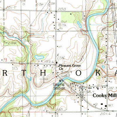 United States Geological Survey Cooks Mills, IL (1983, 24000-Scale) digital map
