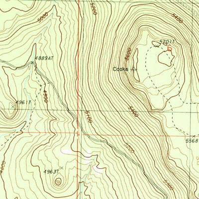 United States Geological Survey Cooks Mountain, OR (1988, 24000-Scale) digital map