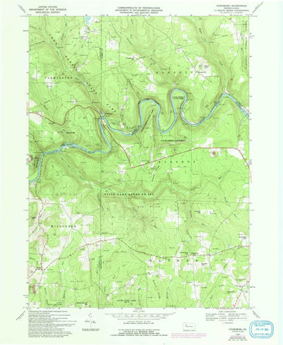 United States Geological Survey Cooksburg, PA (1967, 24000-Scale) digital map