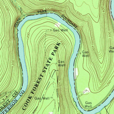 United States Geological Survey Cooksburg, PA (1967, 24000-Scale) digital map